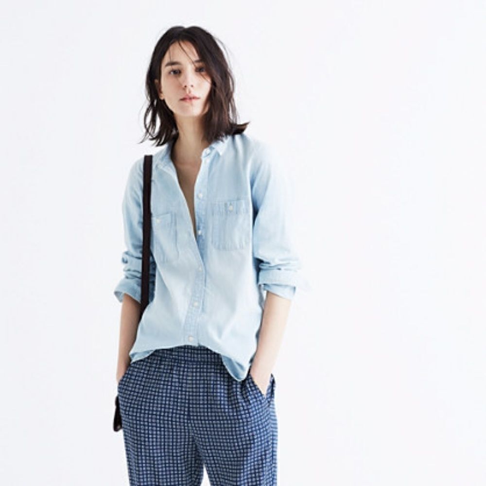Madewell Slim Ex-Boyfriend Chambray Shirt